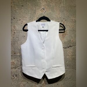 STEVE MADDEN White Button-Up Vest